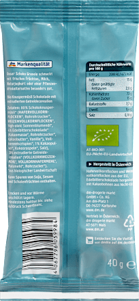 Knuspermüsli Schoko Granola mit Sternen dmBio