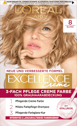 Creme 3-Fach Pflege Creme Farbe - Nr. 8 Blond L'ORÉAL PARiS EXCELLENCE Creme