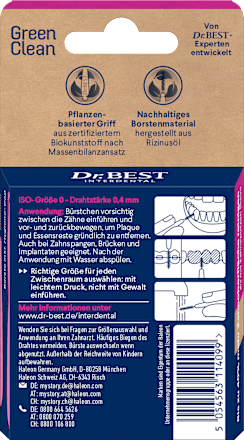 Interdentalbürsten GreenClean 0,4 mm ISO 0 Dr. Best