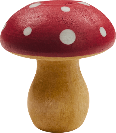 Holzpilz klein, rot Dekorieren & Einrichten