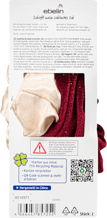 Scrunchies beige & rot ebelin