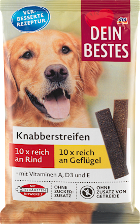 Hundeleckerli Knabberstreifen Rind & Geflügel Dein Bestes