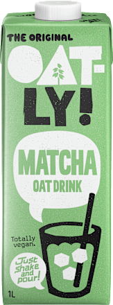 Ovsený nápoj s matcha zeleným čajom Oatly