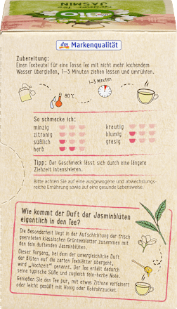 Bio jázminos zöld tea, 20 filter dmBio