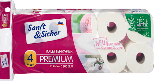 Toilettenpapier Premium 4-lagig Sanft&Sicher