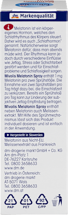Sprej sa melatoninom sa ukusom matičnjaka, sa zaslađivačem Mivolis