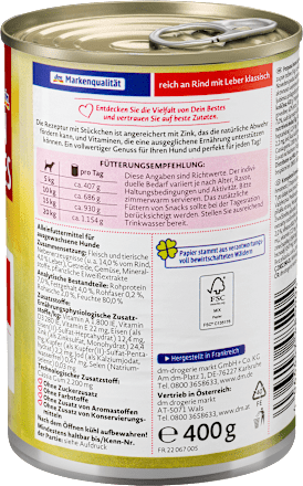 Nassfutter Hund sortiert Dein Bestes