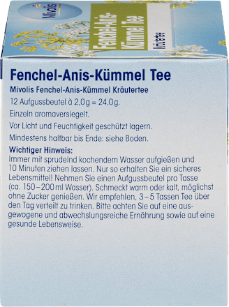 Kräutertee Fenchel Anis Kümmel Mivolis