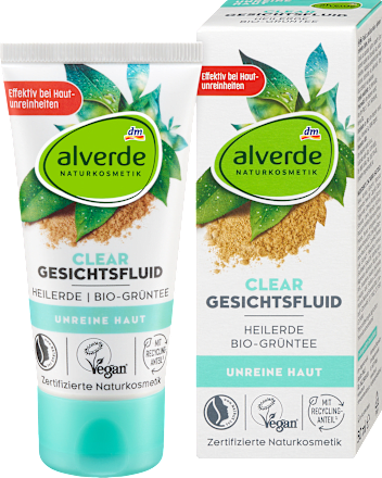CLEAR fluid za lice - glina i organski zeleni čaj alverde NATURKOSMETIK