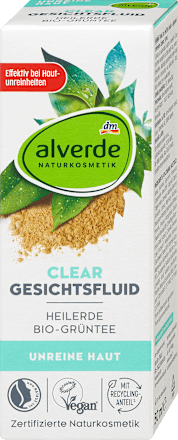 CLEAR fluid za lice - glina i organski zeleni čaj alverde NATURKOSMETIK
