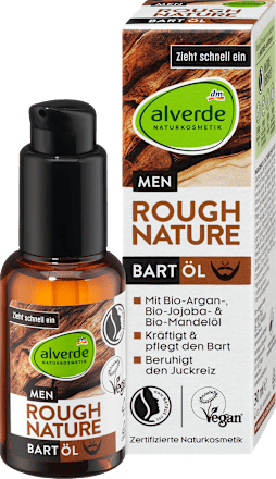 Olio per la cura della barba Rough Nature alverde MEN