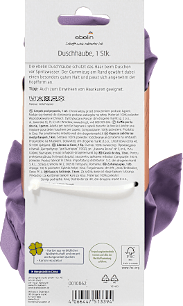 Duschhaube mit Schleife ebelin