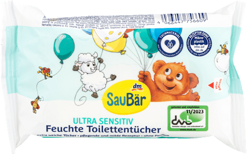 Feuchte Toilettentücher Ultra Sensitiv SauBär