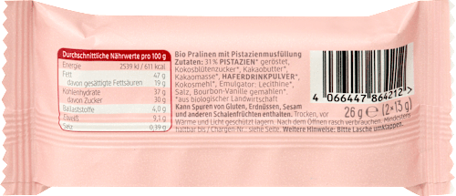 bio pralinky s pistáciovou náplní dmBio