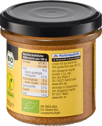 Aufstrich, Vegane Teevurst dmBio