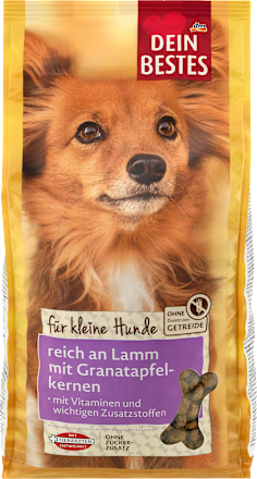 Kompletna suva hrana za pse malih rasa - janjetina i nar DEIN BESTES