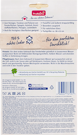 Reinigungstuch Echtes Fensterleder Profissimo