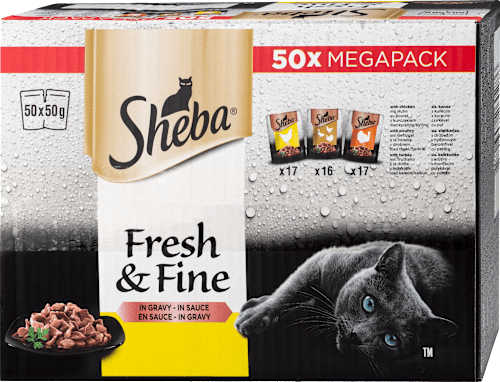 Nassfutter Katze Fresh & Fine in Sauce Mega Pack Sheba