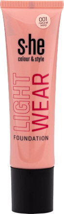 LIGHT WEAR tečni puder - 001 Natural Ivory s-he colour&style