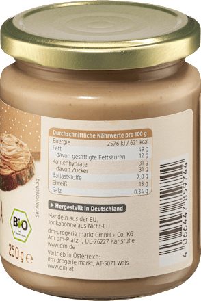 Mandelmus Tonka Creme dmBio