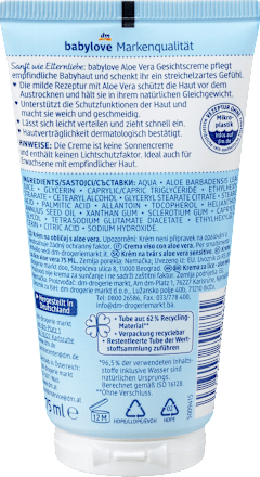 Baby Gesichtspflege Aloe Vera Creme sensitive babylove