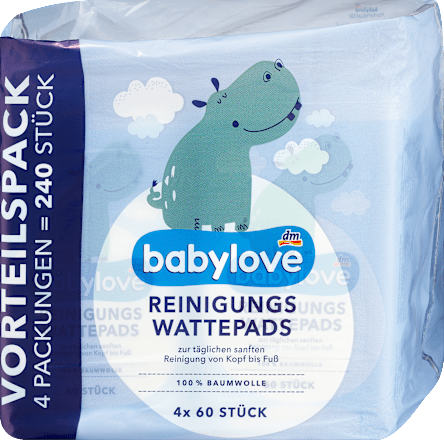 Blazinice od 100 % pamuka, 4 x 60 kom. babylove