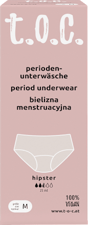 Periodenunterwäsche schwarz Hipster, Gr. M t.o.c.