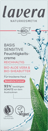 Gesichtscreme Basis Sensitiv Reichhaltige Feuchtigkeit lavera NATURKOSMETIK