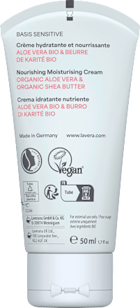 Gesichtscreme Basis Sensitiv Reichhaltige Feuchtigkeit lavera NATURKOSMETIK