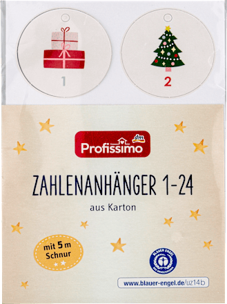 Zahlenanhänger 1-24 Profissimo