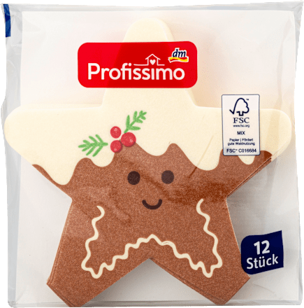 Servietten Lebkuchenstern (33x33 cm) Profissimo