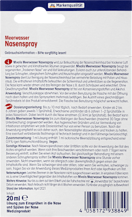 Meerwasser Nasenspray Mivolis