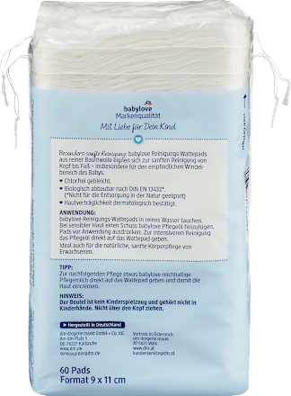 Wattepads Reinigung babylove