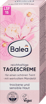 Vyživujúci denný pleťový krém s&nbsp;OF 15 Balea