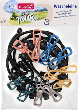 Vrv za perilo s ščipalkami ON TOUR Profissimo