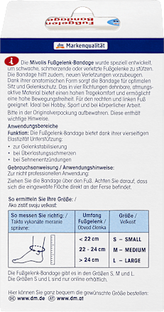 Fußgelenk-Bandage Größe L Mivolis