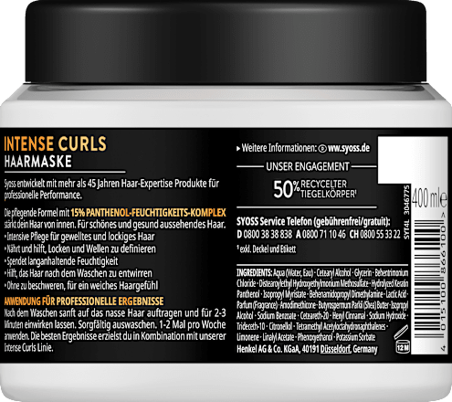 Haarmaske Intense Curls syoss