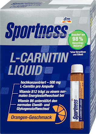 Ampulky L-Carnitin Liquid s pomarančovou príchuťou Sportness