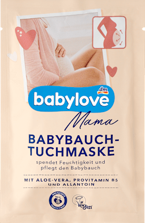 Babybauch Tuchmaske babylove Mama