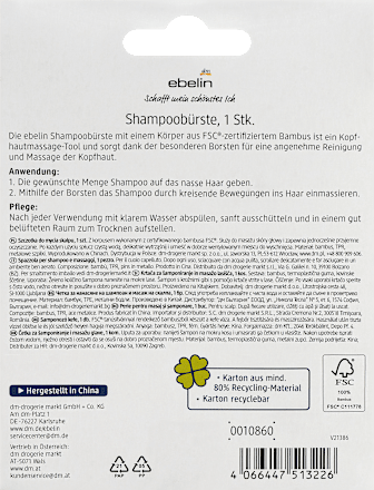 Kopfmassagebürste Shampoo Beauty of Orient ebelin