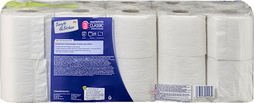 Toalettpapír Classic, 3-rétegű, 20x220 lap Sanft&Sicher