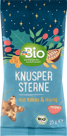 Knuspersterne mit Kakao & Honig dmBio