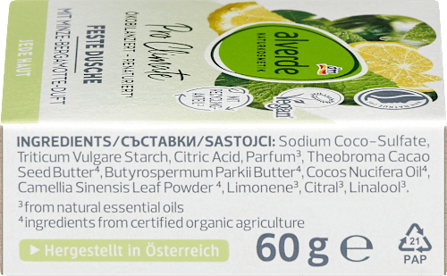 Pro Climate tuhé mýdlo Máta a Bergamot alverde NATURKOSMETIK