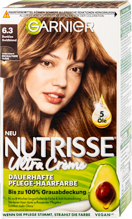 Nutrisse Creme Haarfarbe - Nr. 63 dunkles Goldblond GARNIER NUTRISSE