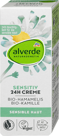 Cremă de față cu hamamelis 24h sensitive alverde NATURKOSMETIK