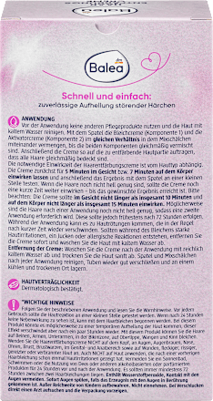 Обезцветяващ крем за косми (2x50ml) Balea