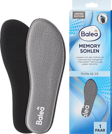 Einlegesohlen Memory Foam, Gr. 42/43 (1 Paar) Balea