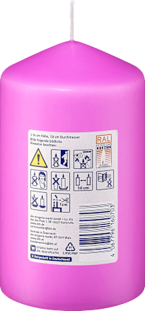 Lumânare stâlp neted 140/80 violet Profissimo