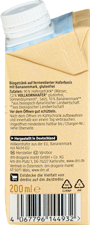 Haferdrink Banane ab 1 Jahr dmBio