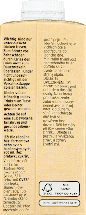 Haferdrink Banane ab 1 Jahr dmBio